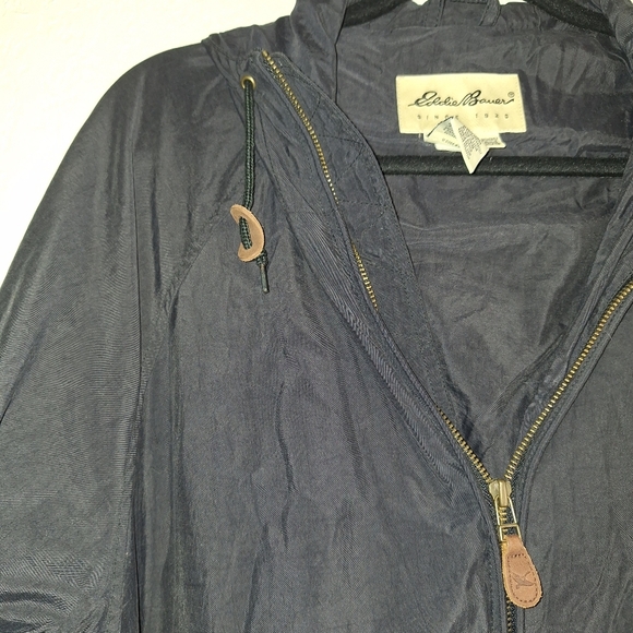 Eddie Bauer Black Nylon Trekker Trench Pockets Size Large - Picture 5 of 11